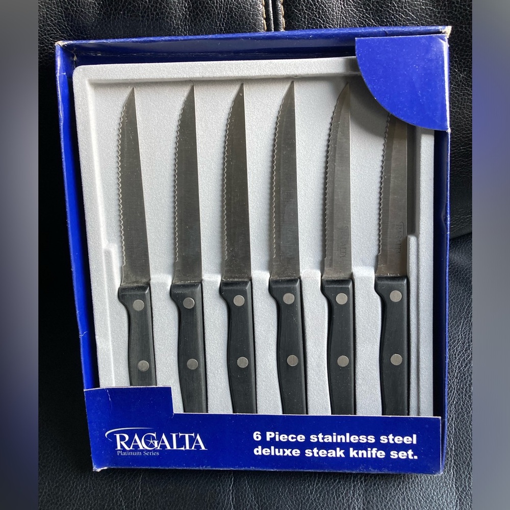Ragalta Platinum Series 6 Piece Stainless Steel Deluxe Steak Knife Set